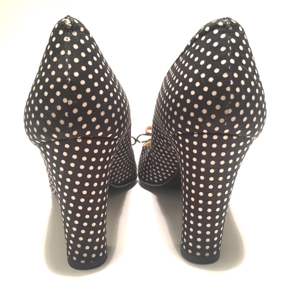 J. CREW Trixie Polka Dot Bow Heel Pump Rare - Picture 5 of 8